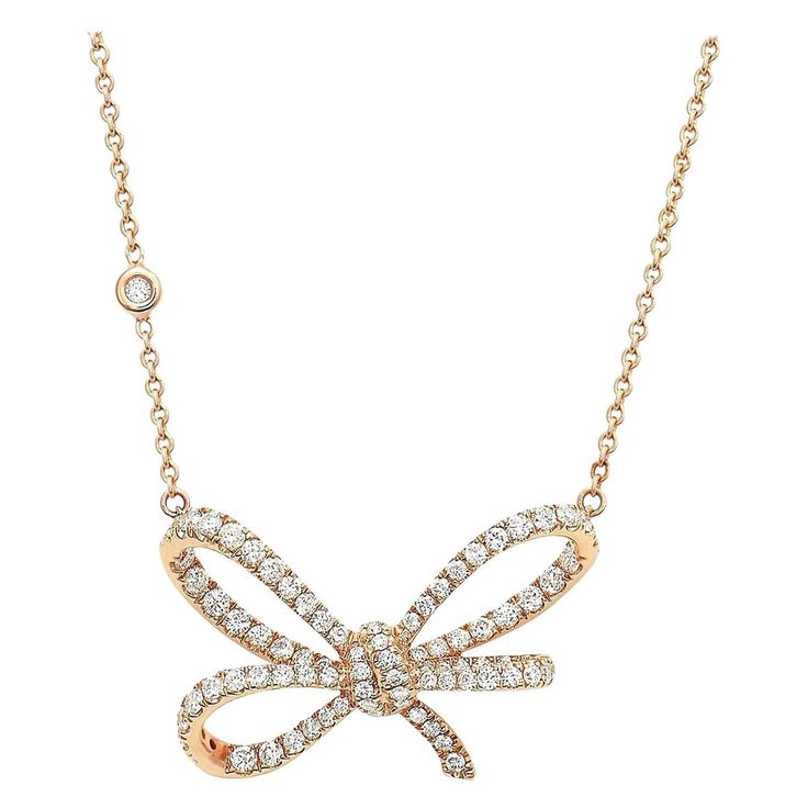 Tilda's Bow Classic Diamond Drop Pendant - Image 2
