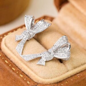 Tilda's Bow Diamond Stud Earrings