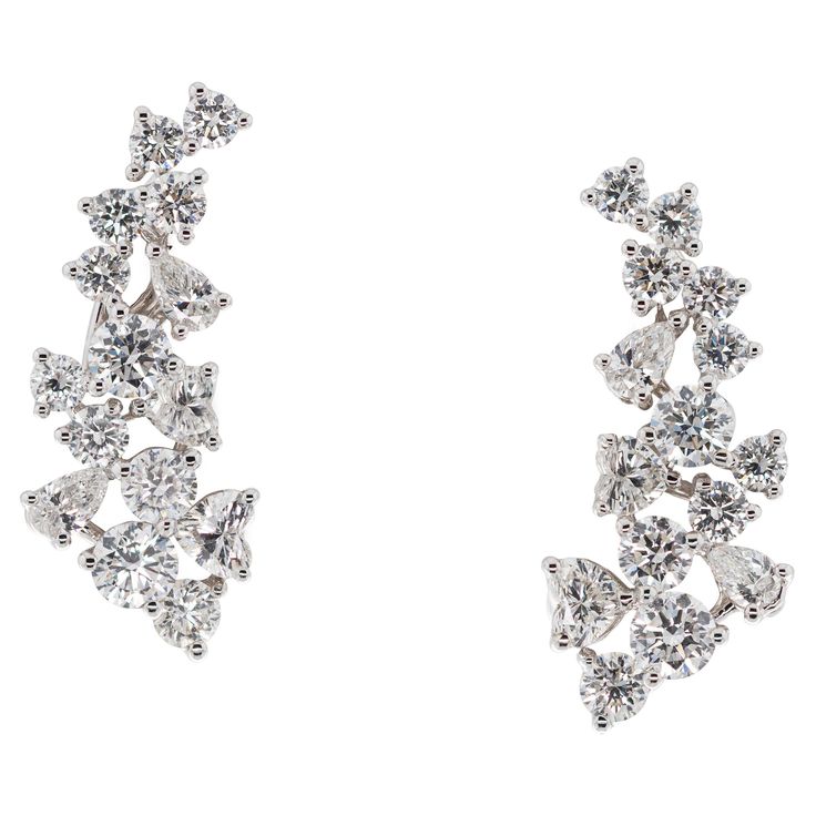 Pavé Butterfly Diamond Petite Ear Climbers - Image 2