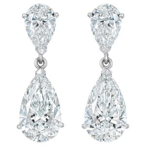 Pear Shape Diamond Earrings
