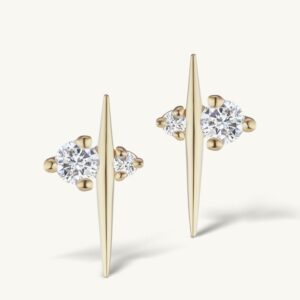 Threads Diamond Stud Earrings