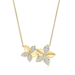 Wild Flower Double Diamond Pendant
