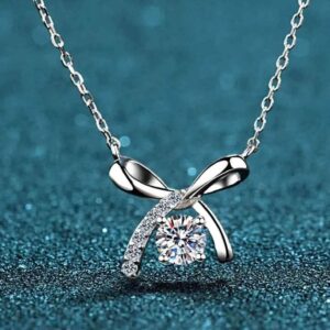 Tilda’s Bow Diamond Drop Pendant
