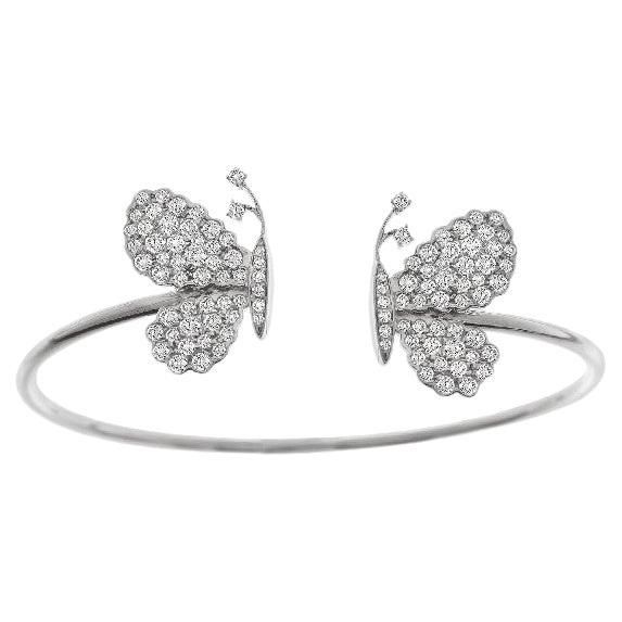 Mini Butterfly Silhouette Diamond Bracelet - Image 2