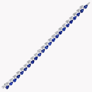 Pear Shape Sapphire and Diamond Bracelet