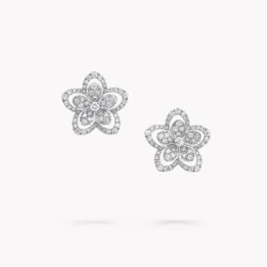 Wild Flower Diamond Stud Earrings