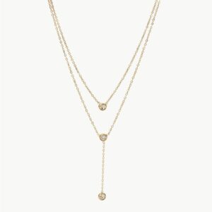 Laurence Signature Faceted Double-Strand Chain Necklace