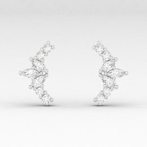 Pavé Butterfly Diamond Petite Ear Climbers