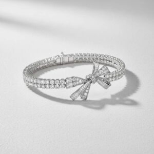 Tilda’s Bow Diamond Double Strand Bracelet