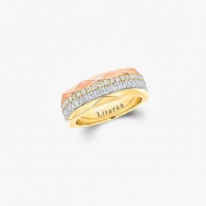 Laurence Litaraa Signature Three-Row Layered Diamond Ring