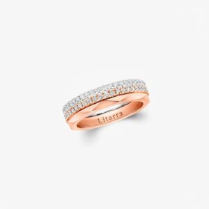 Laurence Litaraa Signature Four-Row Layered Diamond Ring