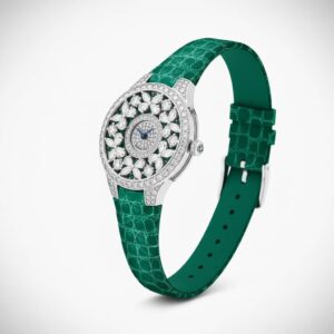 Classic Butterfly Diamond and Emerald Watch