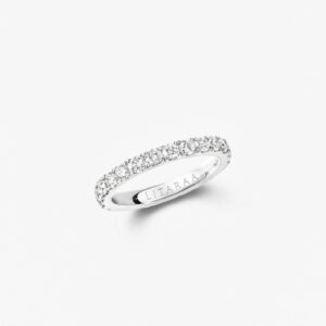 Castle Set Round Diamond Wedding Band