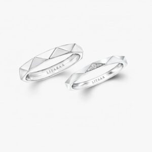 Laurence Litaraa Signature Pavé and Plain Band Set