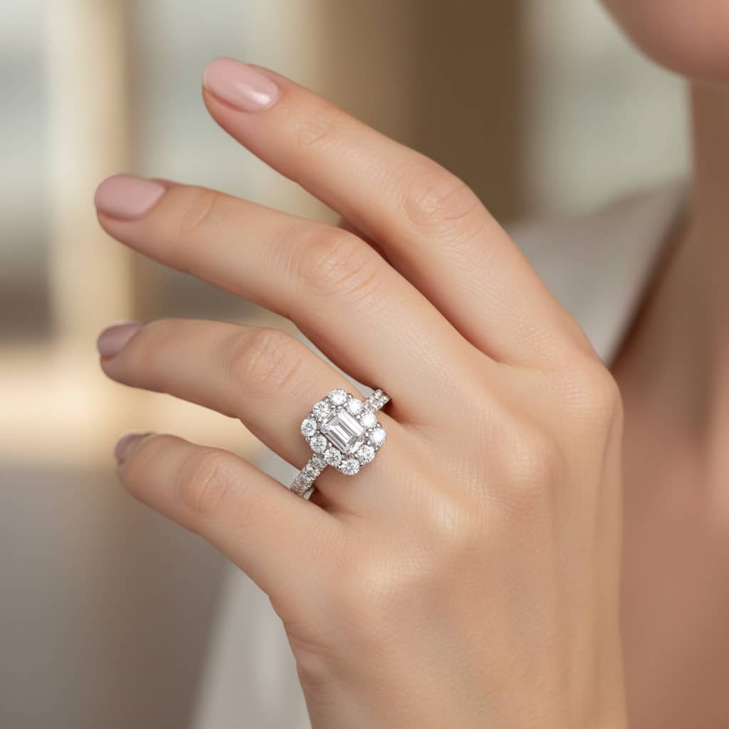 Icon Emerald Cut Diamond Engagement Ring - Image 2