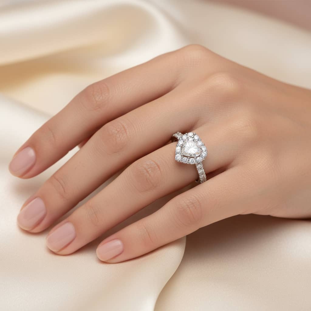 Icon Heart Shape Diamond Engagement Ring - Image 2