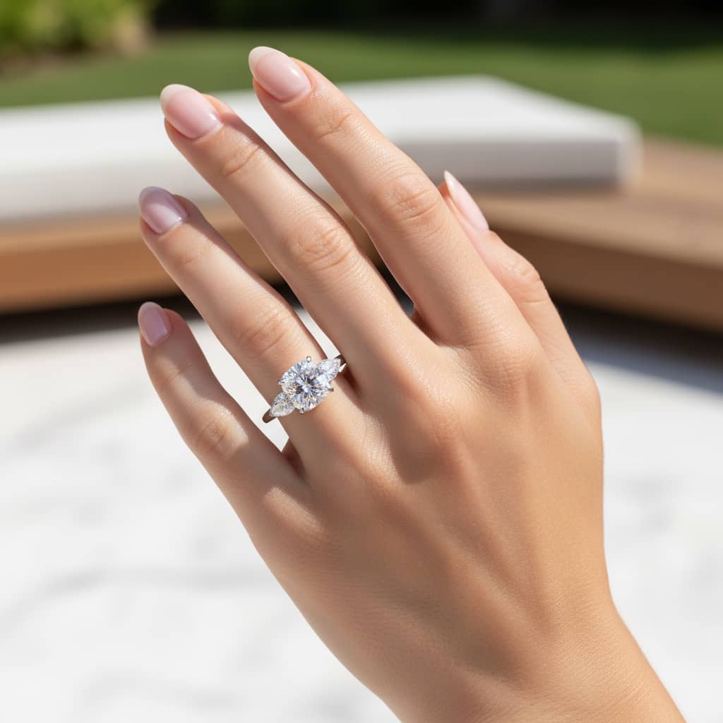 Promise Cushion Diamond Engagement Ring - Image 2