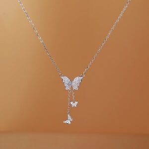 Butterfly Silhouette Diamond Mini Pendant